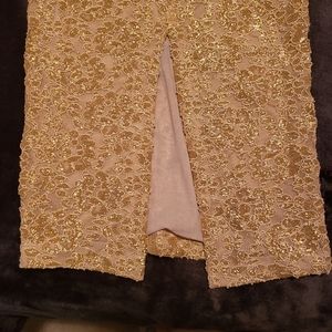 Gold Spaghetti Strapped Dress